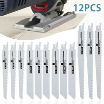 톱날 124Pcs 왕복 톱 블레이드 세이버 멀티 금속 Bosch Makita Dewalt DIY 도구, 12pcs