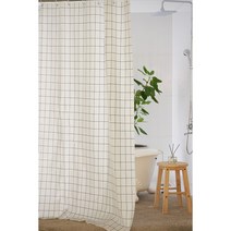 욕실 투명 불투명 패브릭 방수 샤워 커튼 모던 화이트 사각 + 커튼 고리 화이트 12p, 1. 사각사각, 화이트계열, 12개