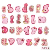 YOLOMAM 리폼 열접착 와펜 26종세트 알파벳 의상 패치 티셔츠 와펜