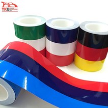 TKB 차량용 3색 라인스티커 국기 7.5cm, 독일 타입
