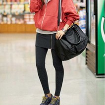 코지일이삼 여자 데일리룩 편한 산책룩 나들이룩 세로지퍼 레깅스 (6768361)