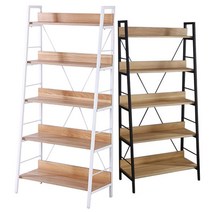 RNO605 책장 5단 W700 장식장 진열장 선반 DIY, 화이트