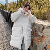 [당일배송] Tamina 롱패딩 겨울 패딩 여성 하프 코트 루즈핏 도톰 빅 퍼 칼라 다운 트렌드