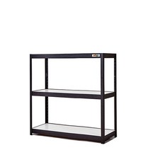 몬스터랙 플러스 1200x400x1200 3단 선반 철제선반 조립식앵글 베란다선반 조립식선반 앵글선반 랙, 블랙(FD)