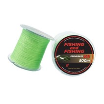 피싱앤피싱 프리미엄 8합사줄 500M 라임그린 연두색 대용량 고강도 다이니마 100% PE라인 바다루어 원투 선상 루어낚시