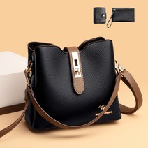 여성용 크로스 토트 숄더백 가죽핸드백