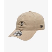NEW ERA 무료반품 워시드 미니 로고 뉴욕 양키스 언스트럭쳐 볼캡 카멜 940UNST MINI NEYYAN CAM 12836200