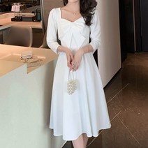 결혼식 하객 룩 원피스 돌잔치 엄마 복장 상견례 옷차림 피로연 신부 예복 정장 봄 여성 옷 리본 롱 플레어