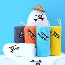 [무료자수] 스위트몬스터 핸드타올 고리수건 어린이집수건, 5개, 골고루(랜덤)