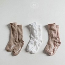 미니로브 플로라양말 아동 3컬러 양말세트 사계절용