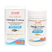 New ZeaLand직구 Hi Well 비타민D 오메가3 비타민E 1500mg 90capsules 1pack, 수량, 상세참조