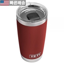 [예티 정품] YETI 램블러 20온스 텀블러 스테인리스 스틸 진공 단열 MagSlider 뚜껑 655026, Brick Red