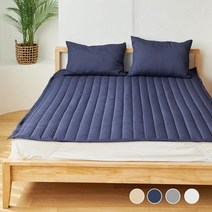 쁘리엘르 아이엠 시어서커 패드 SS/Q/K, 03.K, 퓨어베이지