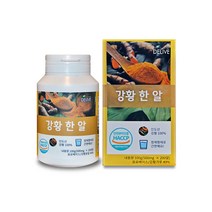 강황 커큐민 정 알약형 인도산 강황가루 환 씹어먹는 정제 타메론 먹는방법 효능 식약청 해썹 인증, 1통