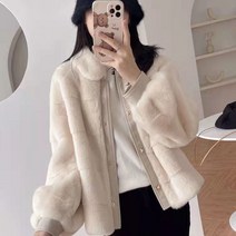 FANSYLI 여자 겨울 털코트 두꺼운 모피 코트 바람막이 점퍼 08호 10A23