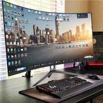 32인치 곡면 LCD 고화질 커브드 모니터 커브 디스플레이, 멜란지블랙 32인치 곡면1K75HZ
