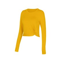 NC 서면점 [제인코트] 베이직 꼬임 긴팔 크롭 DNA3404 요가 필라테스 PT 줌바 스피닝 헬스 점핑 런닝 일상복 홈트 운동 기능성 셀라 트위스트 크롭 티셔츠