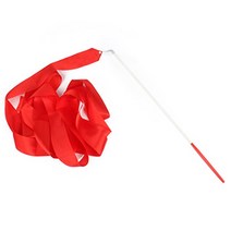 발레봉 발레바 요가 스트레칭2m Twirling Rod 리듬 장비 체조 레인보우 스틱 Twirler Art Ballet Streamer, 02 빨간