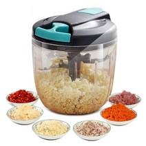 900ML 다기능 고기 분쇄기 야채 다지기 마늘 손 조미료 견과류 얼음 요리 주방 도구, 한개옵션0