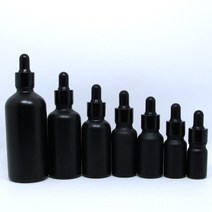 서리 유리 에센셜 오일 드로퍼 병 12 개 피에펫 드롭 바이알 용기 5ml 10ml 15ml 20ml 30ml 50ml 100ml, 04 Matte Black B_03 15ml