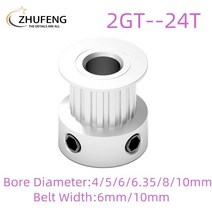 베어링 Gt2 타이밍 풀리 24 치아 보어 4566.35810mm 동기식 ​​휠 기어, 6mm, 10mm