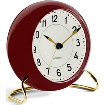 아르네 야콥센 Arne Jacobsen 탁상시계 라이트 보르도색 고급 예쁜