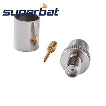Superbat-SMA 크림프 암 스트레이트 RF 동축 커넥터 케이블 RG214 RG213 RG8 LMR400 용 10개