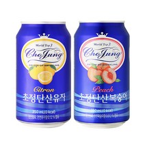 일화 초정탄산(복숭아+유자) 350ml X 각24캔