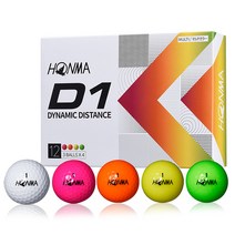 혼마 NEW D1 골프공 2피스 12p, 화이트, 1개