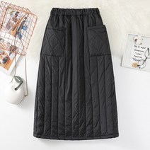 패딩치마 겨울 하비 테니스 A라인 아웃포켓 운동 방한 기모 점퍼 유행