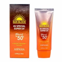 아스파시아 끊적임 백탁 없는 수분 순한 지성 피부 썬 선 크림 로션 수퍼 UV 70ml