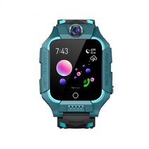 Aubess Q19 아이 스마트워치 SOS 카메라 Smartwatch 전화 음성 게임 손전등 알람 시계 원격 모니터 2 그램, 04 green Deep WP