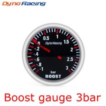 유면계 유량계 CNSPEED 2 "52mm 터보 부스트 게이지 바 Psi 수온 오일 온도 오일 압력 전압계 공기, 08 Boost Gauge 3Bar