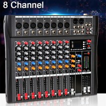 믹싱 사운드믹서 음향믹서기8채널 전문 믹서 PC 디지털 콘솔 USB 사운드 카드 하이 로우 톤 블루투스 DJ, 02 8 Channel EU plug