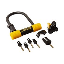 ONGUARD OnGuard 불독 미니 DT U-Lock with 4피트 신치 루프 케이블 블랙 3.55 x 5.52인치