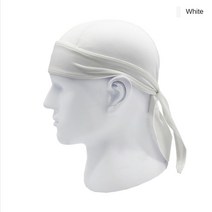 빠른 건조 순수 사이클링 두건 머리 스카프 여름 남성 달리기 승마 해적 모자 머리띠, WHITE