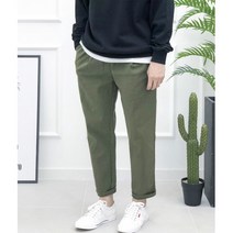 장롱 남자 테이퍼드핏 밴딩면바지