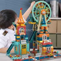 [레고공식] 신제품 관람차 공원 빌딩 블록 성 대리석 레이스 실행 장난감 자동차 피규어 친구 크리 에이 티브 벽돌 교육 완구 어린이를위한, [02] 266pcs no box