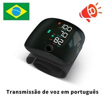 충전식 디지털 자동 혈압계 의료용 혈압 모니터 심박수 장력계 음성 측정, WEB306-Portuguese