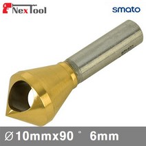 스마토 카운터싱크-홀형 파이10mmx90˚ 6mm SKH-55 TIN 홀형 (1EA) 절삭공구 연마 공구 초경 절삭 초경 공작 리머 카운터싱크 보어 카운터싱크 보어