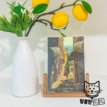 청첩장 테이블 투명 탁상 원목받침 아크릴 액자 결혼식 안내판 레스토랑, 6인치 가로