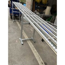 화물차 하차용 레일 택배 물류 상하차 컨베이어 벨트, 폭40cm  바퀴 4줄 섹션 2m