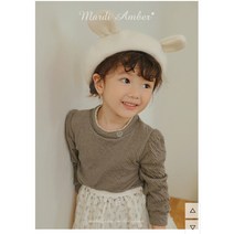 [엠버앤비엔]벨라 티셔츠 강서NC백화점 톡톡한 원단감 살짝 올라오는 목기장감 넥라인 레이스 포인트 엠버아동복