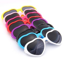 도매팜 하트 모양 선글라스 생일 파티 틱톡 셀카, 1개, 옐로우