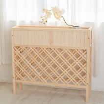 펜스 울타리 카페 방부목 목재 조립형 깔끔 모던 가정, 흰색 길이 100 높이 90cm 폭 25