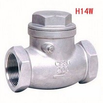 배관 DN32 1-1/4 quotBSP 암나사 304 스테인레스 스틸 스윙 체크 밸브 비복귀 편도 229 PSI