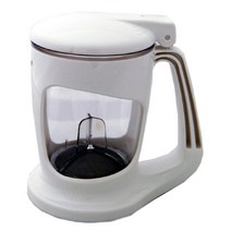 열탕기 티백주전자 차우리는도구 차티포트 버튼식 티포트 500ml 차우리는주전자 다관, 검정