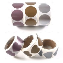 복권 만들기 스크래치 스티커 긁는스티커 즉석 쿠폰 롤, 하트 실버 (07-348A), 하트