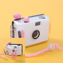 방수 토이카메라 화이트핑크 토이카메라 다회용필름카메라