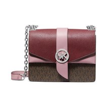 마이클코어스 Michael Kors 시그니처 그리니치 스몰 컨버터블 크로스바디 로열 핑크 멀티 Greenwich